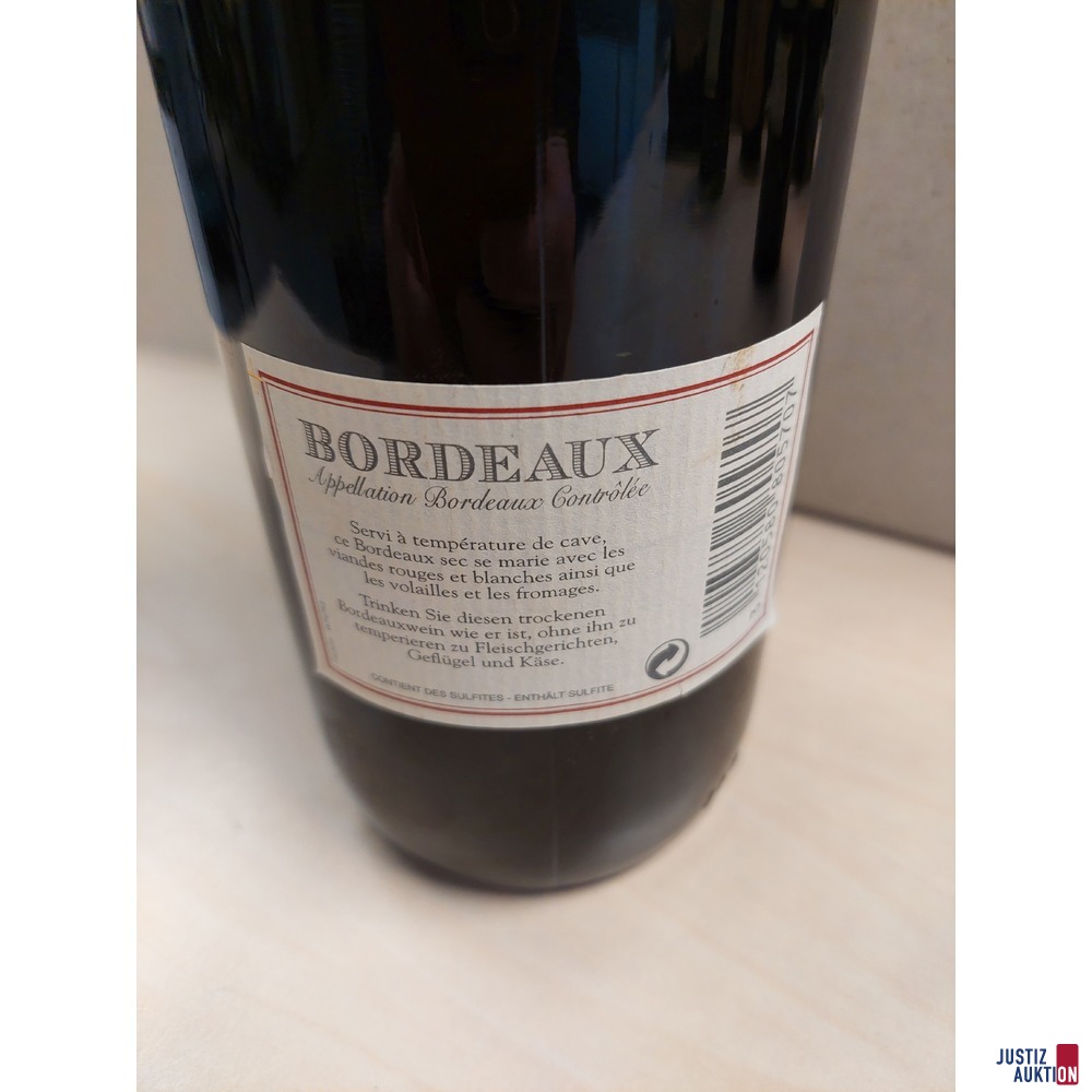 Franz&ouml;sischer Rotwein Baron D&DiacriticalAcute;Estenay Bordeaux Jahrgang 2006