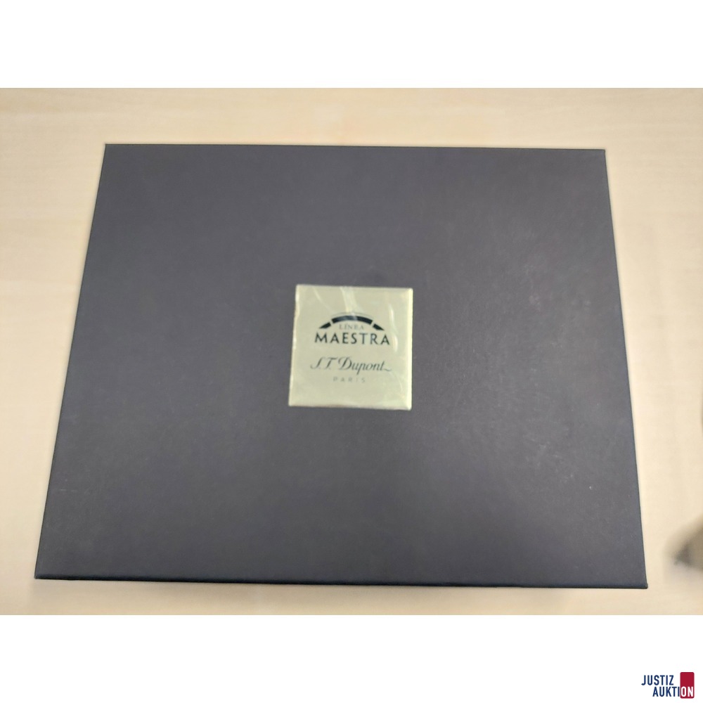 Aschenbecher der Marke Linea Maestra 1845 S&period;T&period; Dupont Paris in Originalschachtel