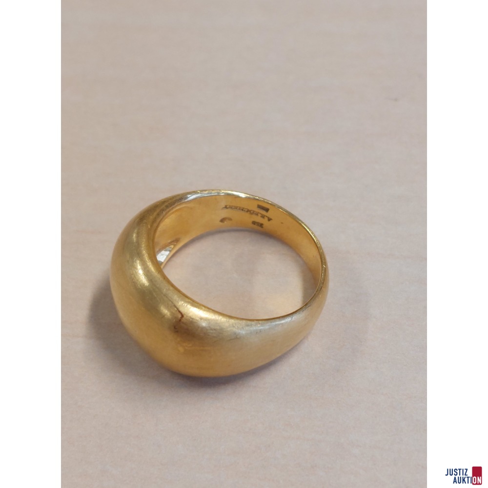 Damenring massiv gelbgold 750&permil; punziert
