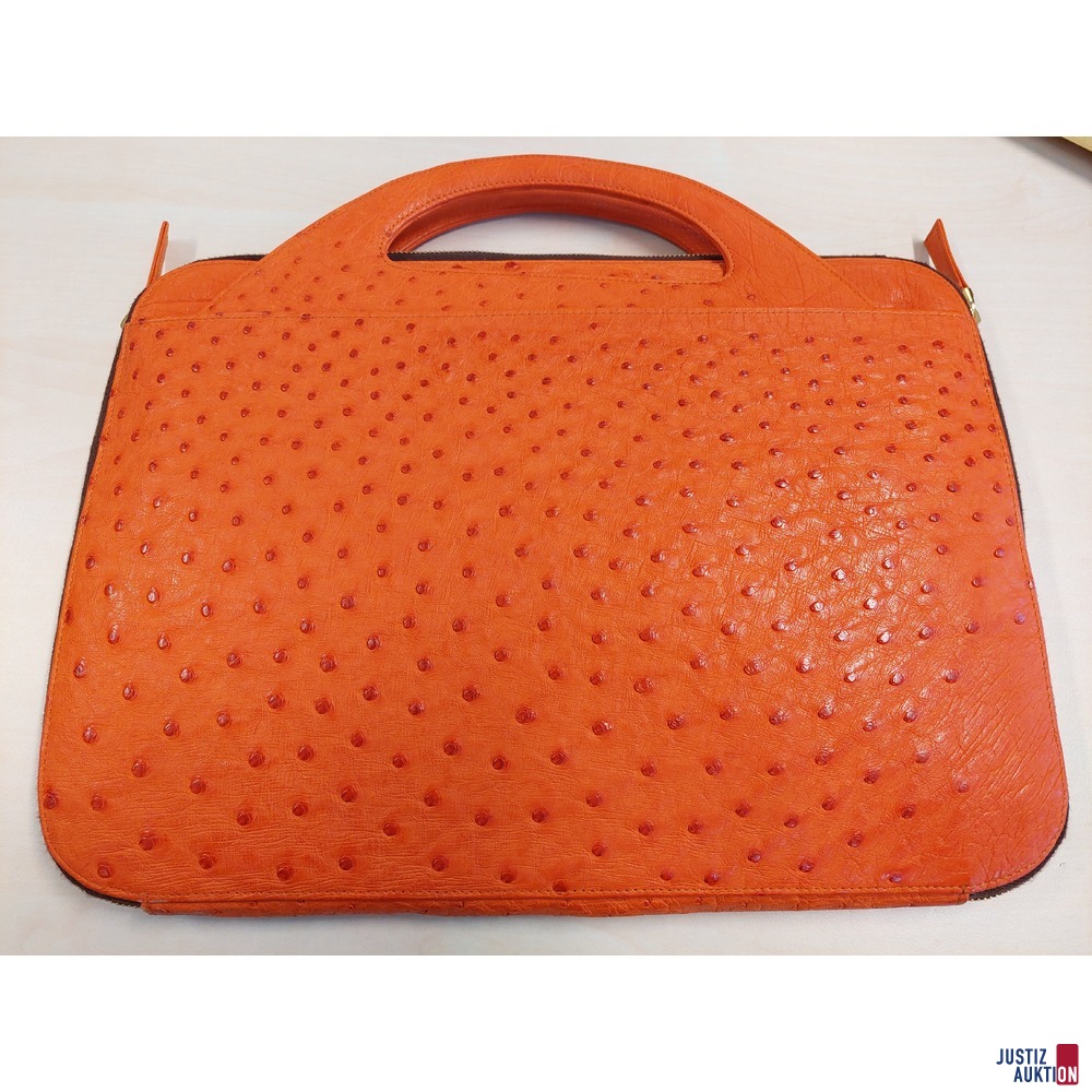 Aktentasche angefertigt von der Firma Scheer Wien  Aufdruck innen FF &lpar;Initialie&rpar;