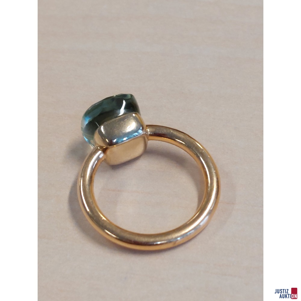 Damenring mit brasiolithwei&szlig;er Fassung