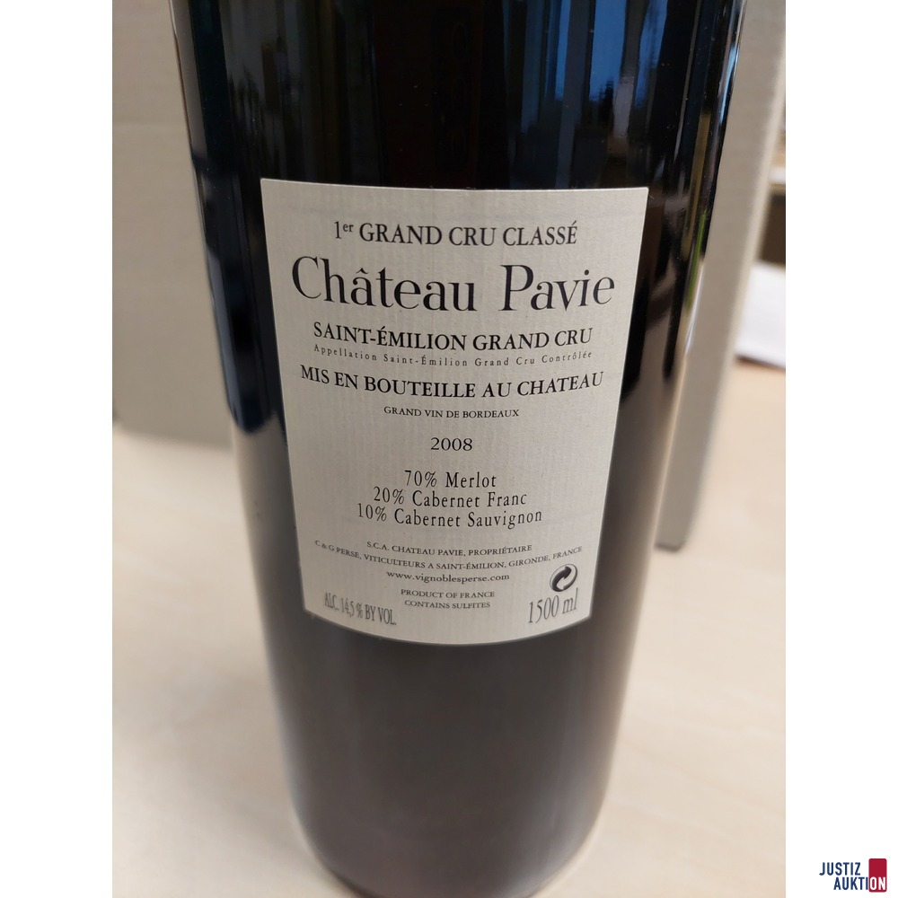 Franz&ouml;sischer Rotwein Chateau Pavie Saint-Emilion Jahrgang 2008 1500 ml