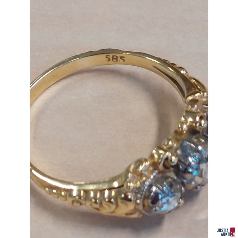 Damenring gelbgold 585&permil; punziert