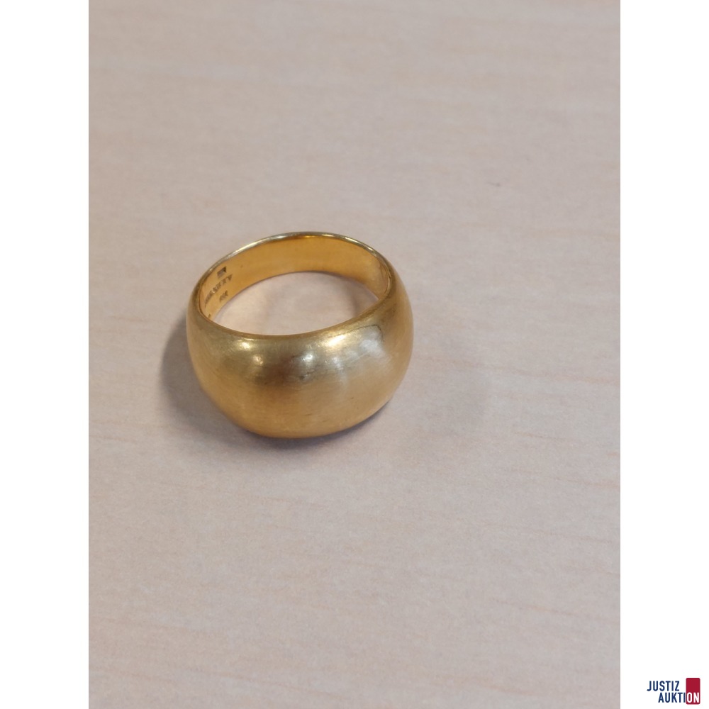 Damenring massiv gelbgold 750&permil; punziert