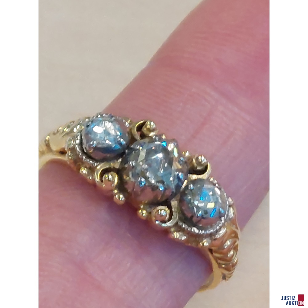 Damenring gelbgold 585&permil; punziert