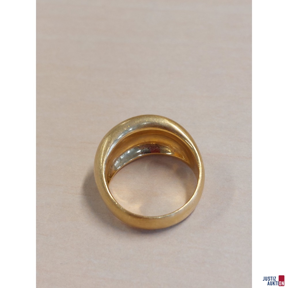 Damenring massiv gelbgold 750&permil; punziert
