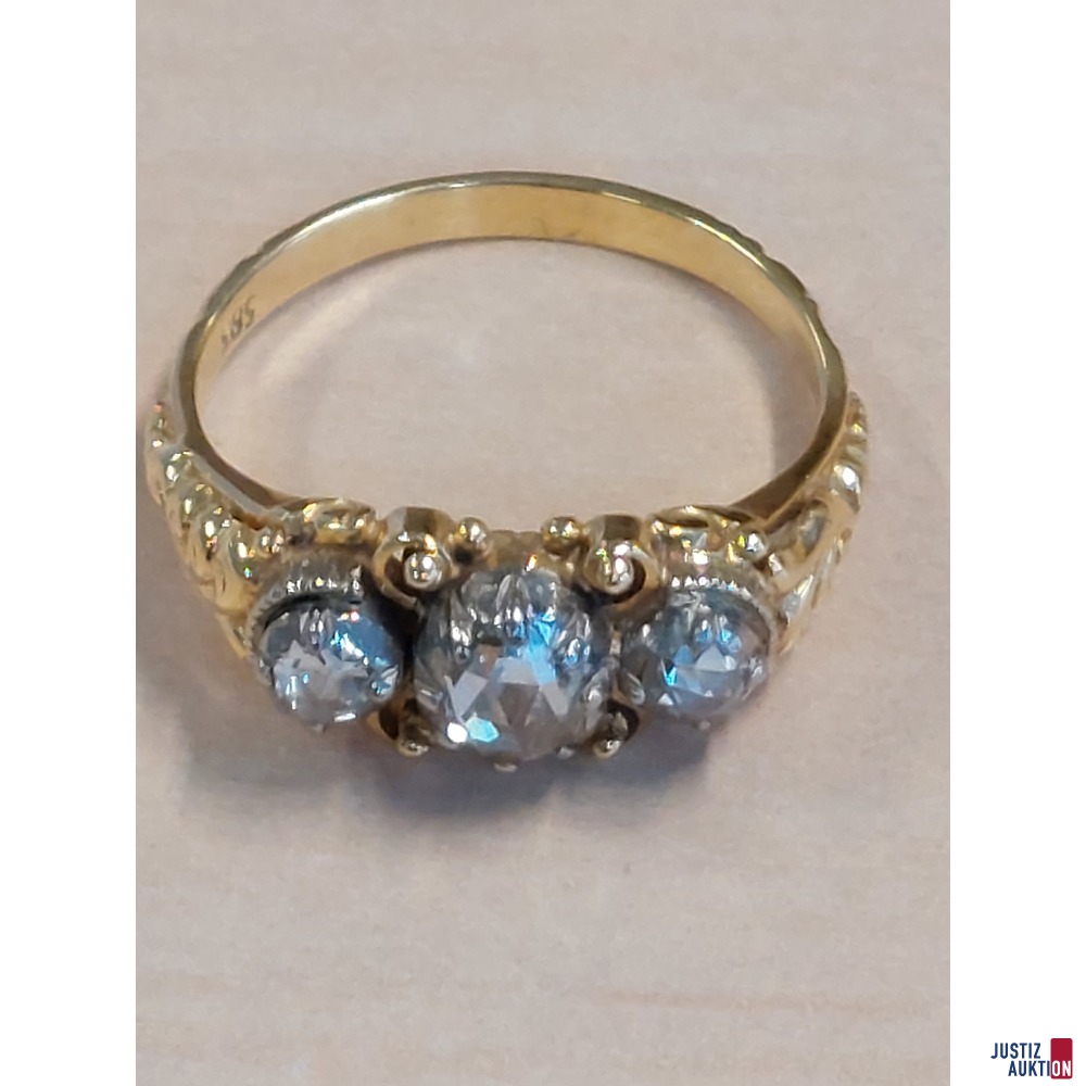 Damenring gelbgold 585&permil; punziert