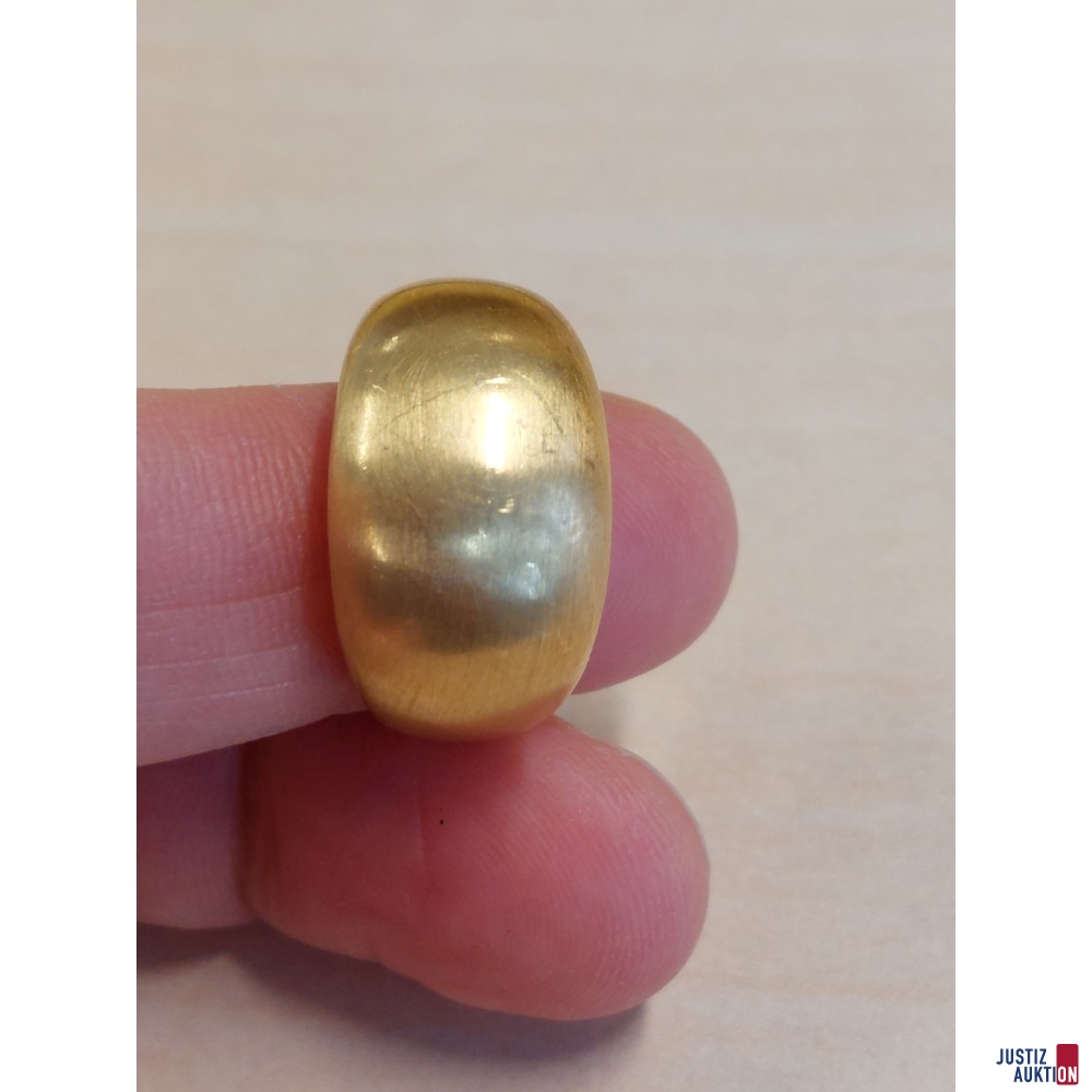 Damenring massiv gelbgold 750&permil; punziert