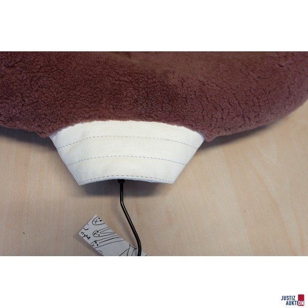 Lamfelljacke mit Ledermix gearbeitet