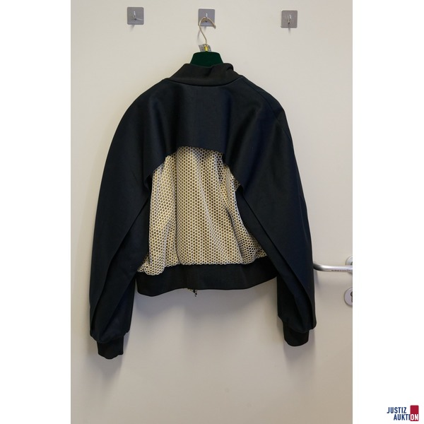 Stoffjacke mit Lederimitat