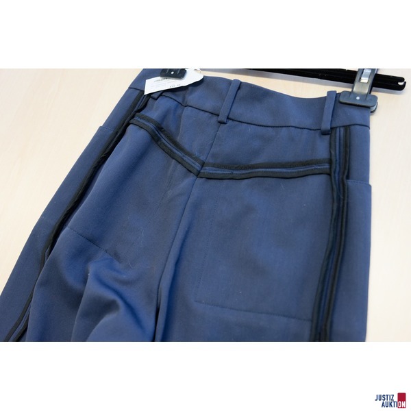 Stoffhose mit Lederimitat