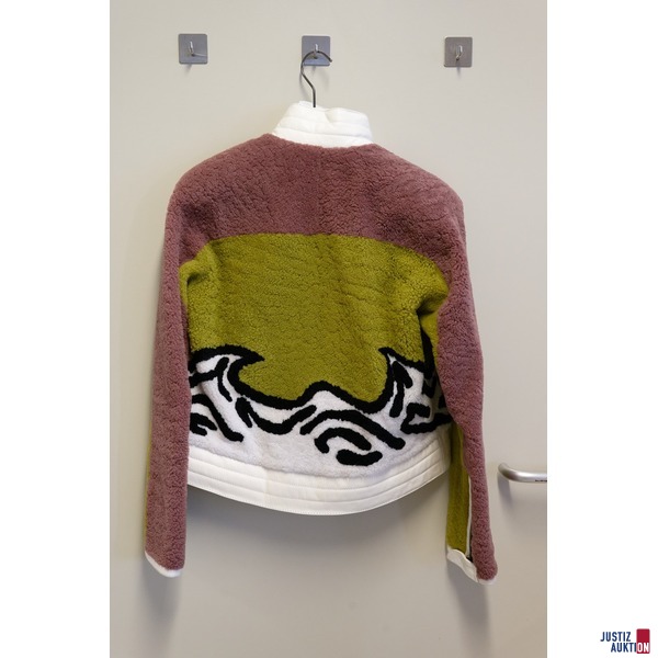 Lamfelljacke mit Ledermix gearbeitet