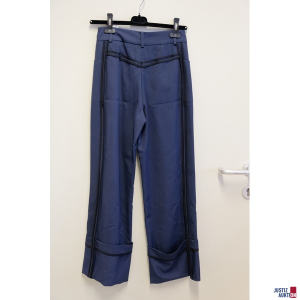 Stoffhose mit Lederimitat