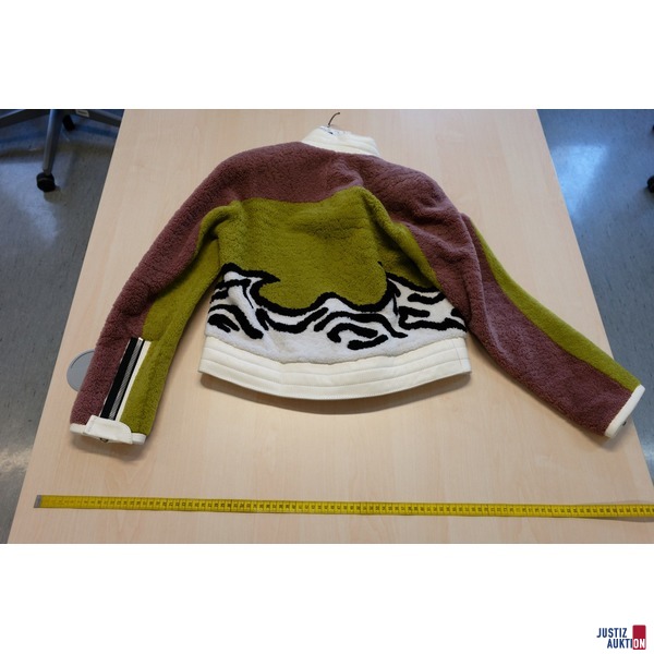 Lamfelljacke mit Ledermix gearbeitet