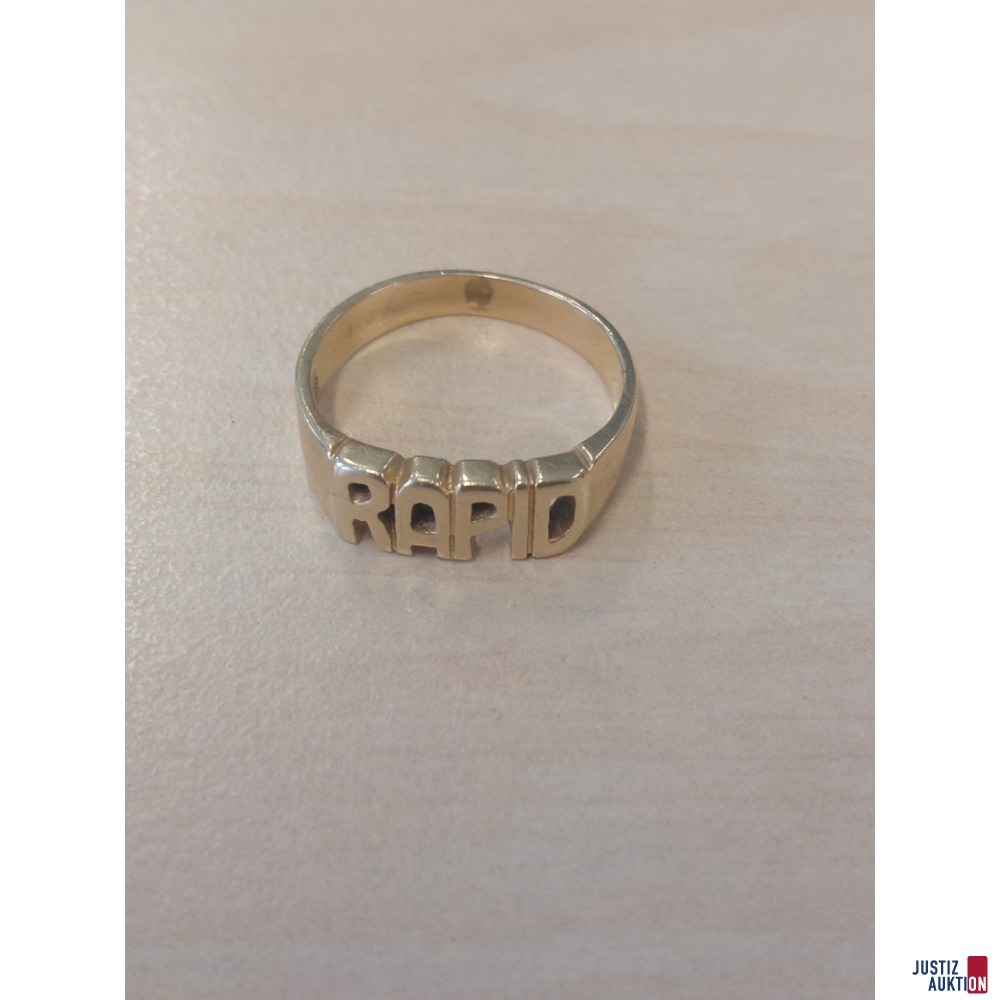 Herrenring &comma;&comma;Rapid&OpenCurlyDoubleQuote; 585 &permil; Gelbgold punziert Gr&ouml;&szlig;e 56