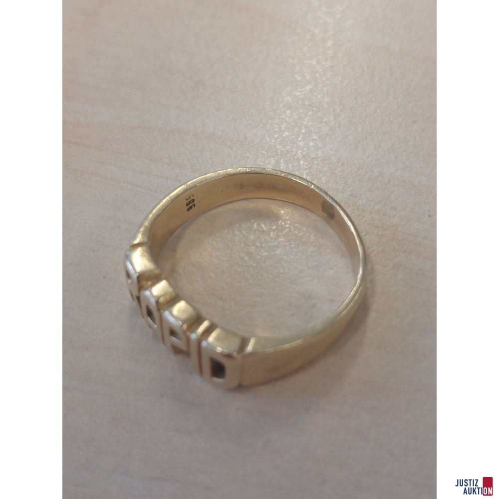 Herrenring &comma;&comma;Rapid&OpenCurlyDoubleQuote; 585 &permil; Gelbgold punziert Gr&ouml;&szlig;e 56