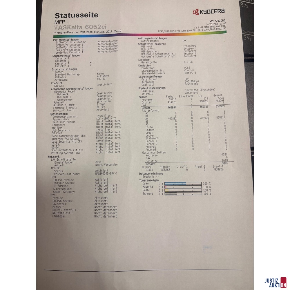 Statusseite