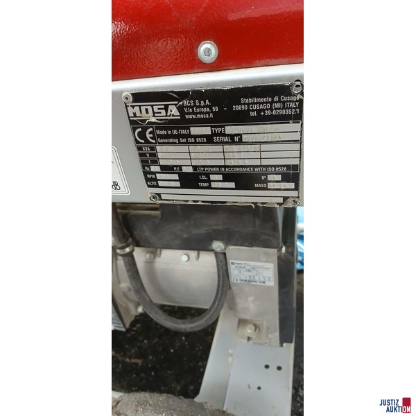 Notstromaggregat Marke Mosa Type GE 8000