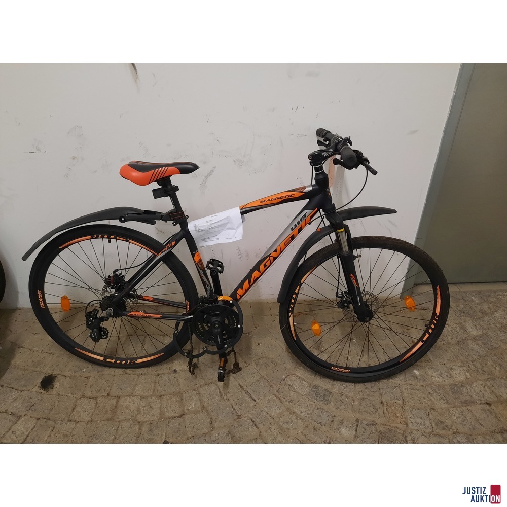 Fahrrad Magnetic 2D - Type Trekking schwarz/orange gebraucht