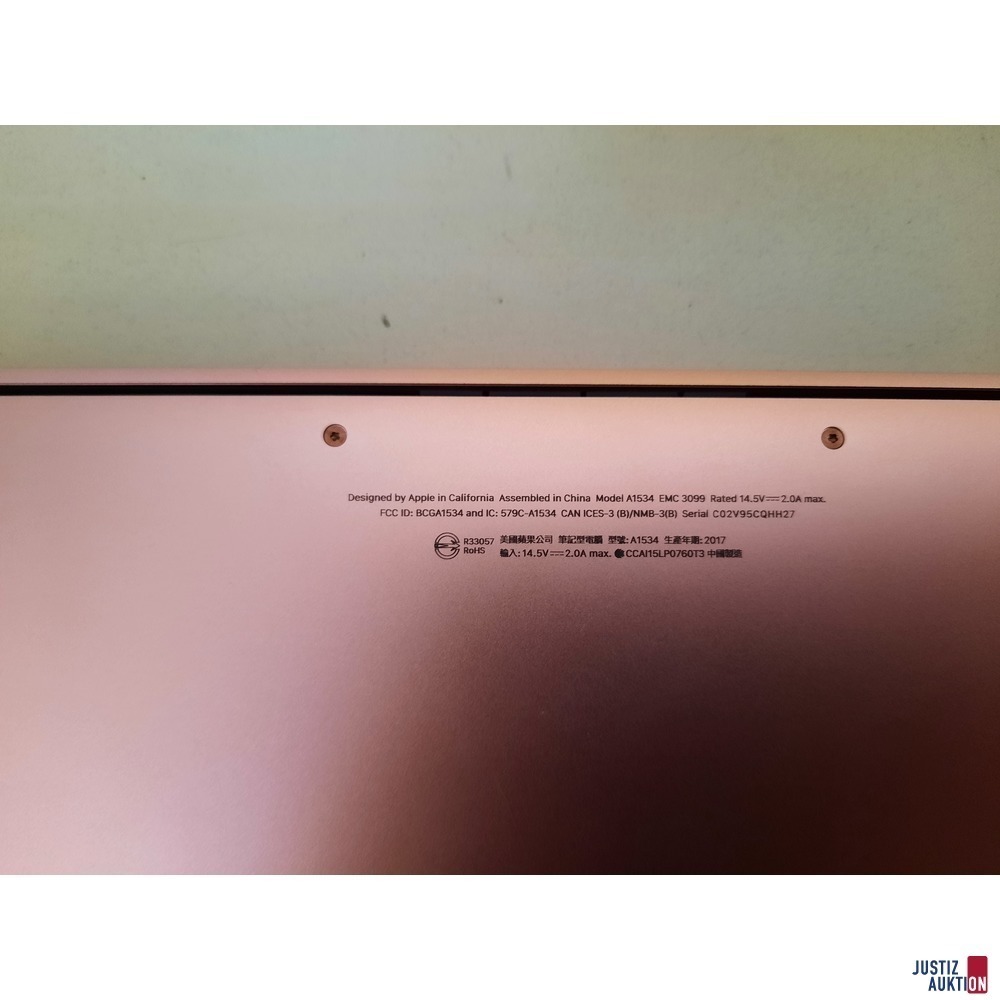 Apple MacBook A-1534 gebraucht/Gebrauchsspuren vorhanden