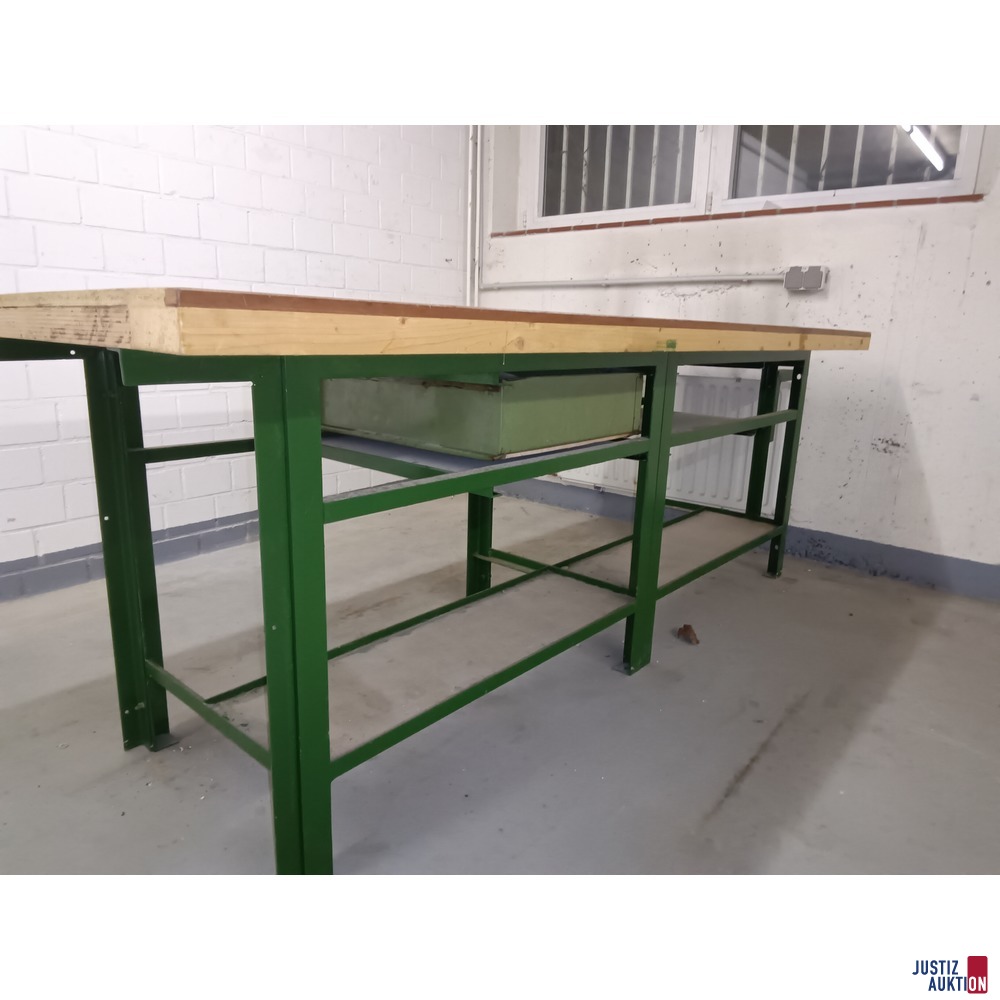 Werktisch Gestell hinten