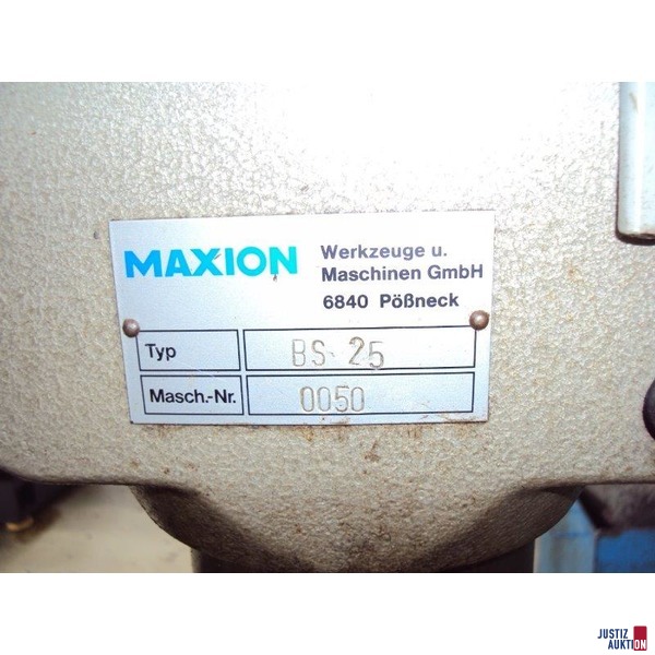 Säulenbohrmaschine Maxion - Typenschild