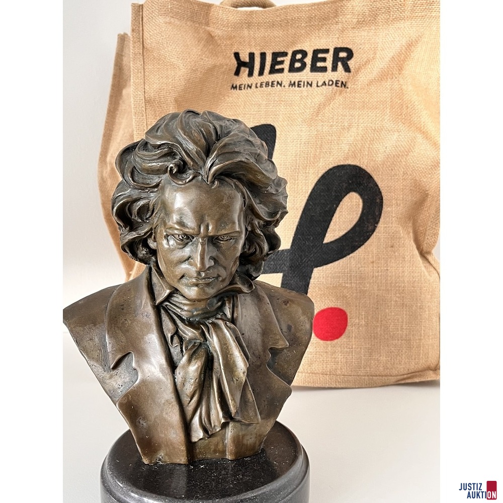 Bronze auf Marmor "Beethoven"