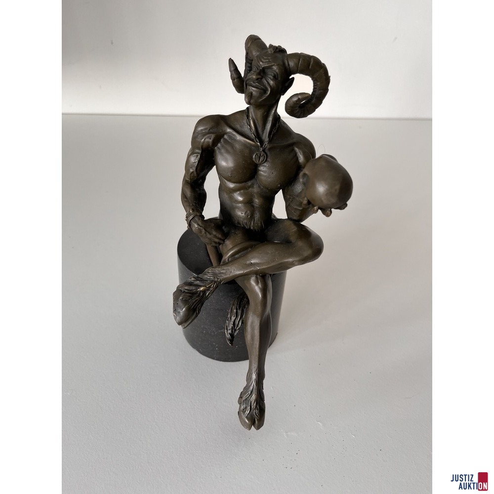 Bronze auf Marmor "Teufel"