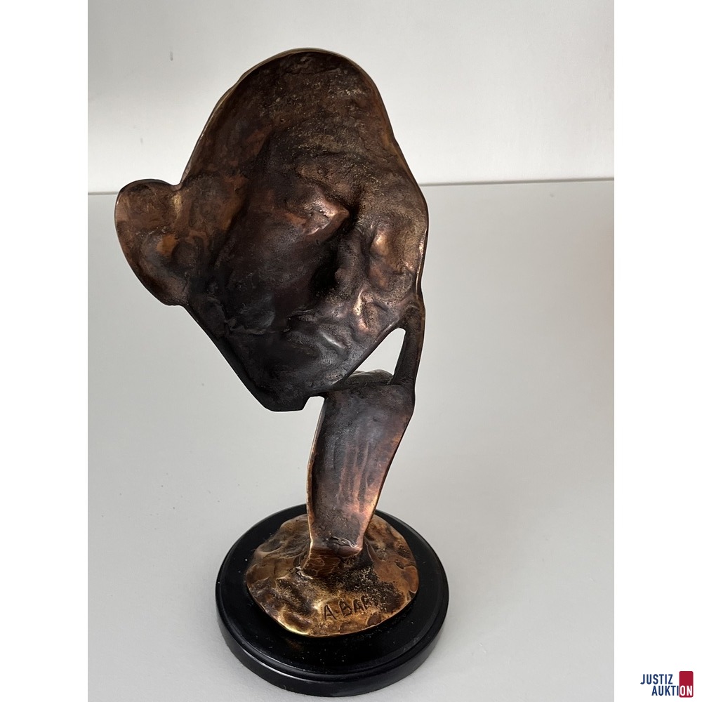 Bronze auf Marmor "Maske"
