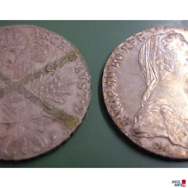 2 St&uuml;ck Maria Theresien Taler silbern