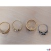 4 Stück Damenringe 585 ‰ Gold punziert mit Schmucksteinen