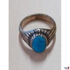 Modeschmuck Ring mit blauen Schmuckstein Größe 56