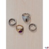 3 Modeschmuckringe defekt Stahl und sillberfahren 1 Damenring Modeschmuck goldfarben stark abgenutzt