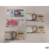 Lot bestehend aus fünf Banknoten Polen im Nominalwert von 1.610,-- Zloty ​​​​​​​stark umgelaufen