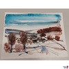 Bild - Aquarell "Winterlandschaft OÖ" ohne Rahmen