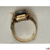 Herrenring Gelbgold mit grünem Schmuckstein