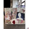 Bild ohne Titel 80x100 cm Papiercollage auf Leinwand