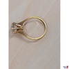 Modeschmuck Solitärring mit weißen Schmuckstein Größe 54,5