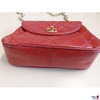 Vintage Chanel Chain Shoulder Bag rot/gold Leder