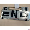 Vintage Fendi Lackleder Clutch silber - Metallgriff