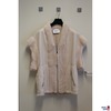 Lamfell Gilet mit Ledermix gearbeitet