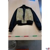 Stoffjacke mit Lederimitat