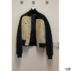 Stoffjacke mit Lederimitat