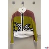 Lamfelljacke mit Ledermix gearbeitet