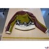 Lamfelljacke mit Ledermix gearbeitet