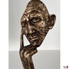 Bronze auf Marmor "Maske" - Nahaufnahme