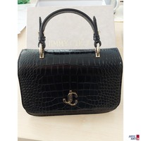 Umhängetasche der Marke Jimmy Choo Exotenleder schwarz