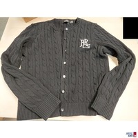 Damenstrickweste der Marke Ralph Lauren schwarz&comma; Zopfmuster&comma; Gr&period; XL gebraucht