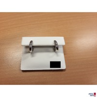 Paar Ohrringe weißgold mit Edelsteinen Zirkonia weiss