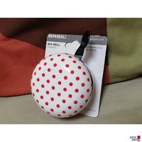 Klingel BIG BELL BASIL white/red dots 80 mm